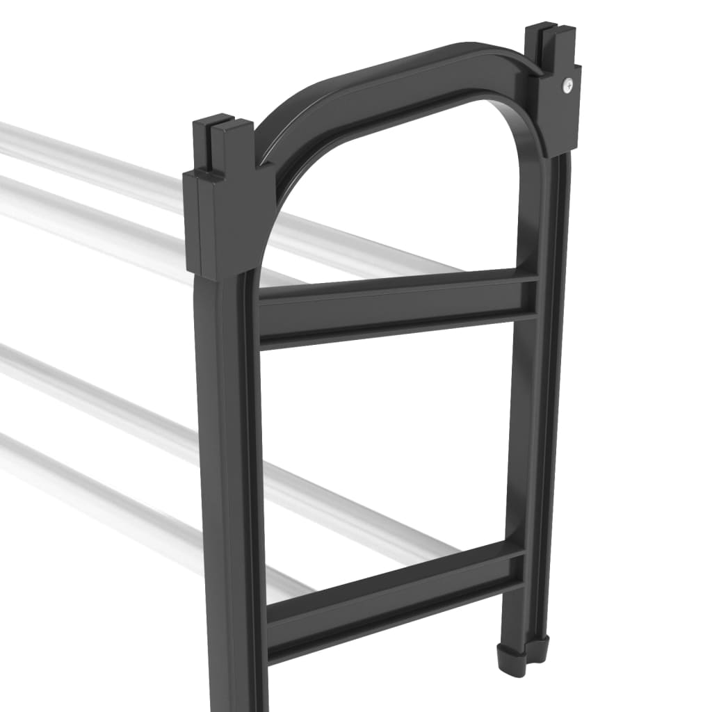 Uttrekkbart skostativ med 2 hyller 119x24x37 cm