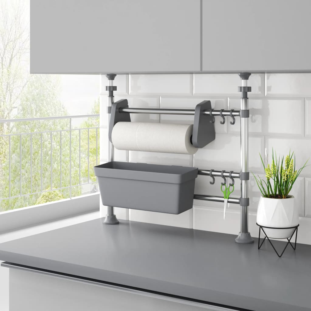 Justerbar kjøkkenvaskarrangør aluminium