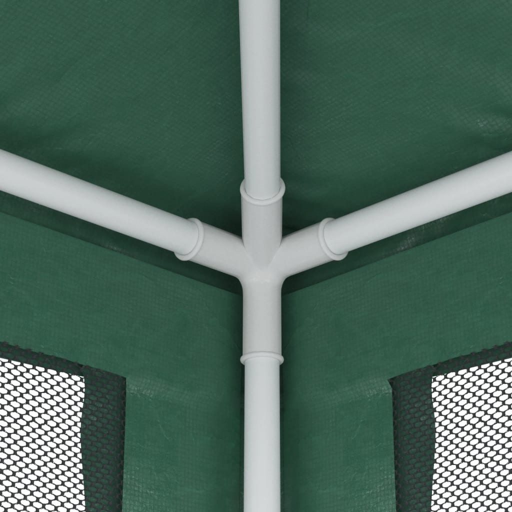 Festtelt med 4 sidevegger av netting grønn 3x4 m HDPE vidaXL