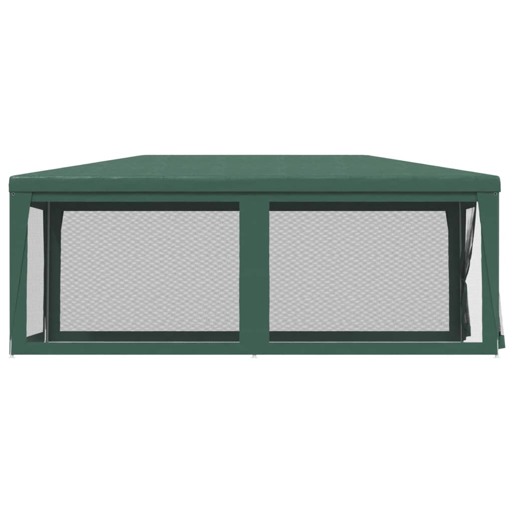 Festtelt med 6 sidevegger av netting grønn 3x6 m HDPE