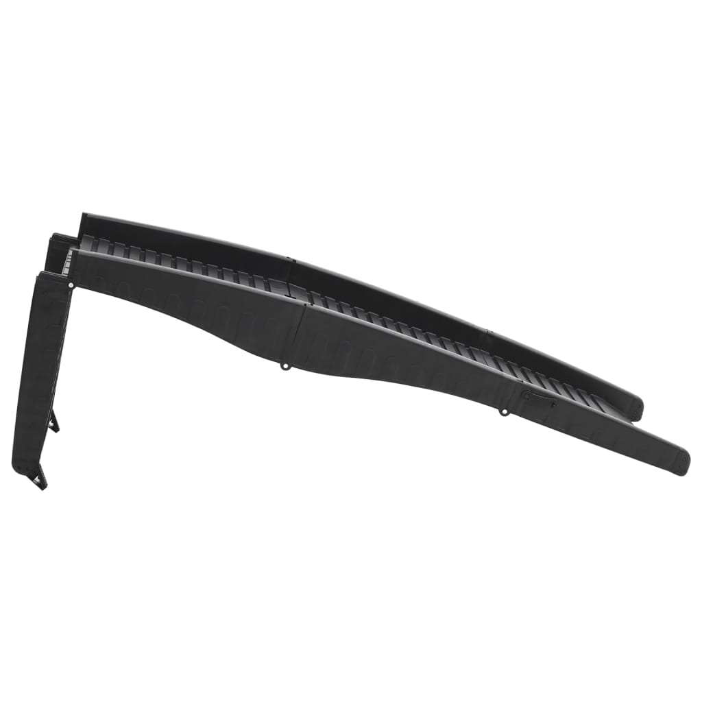 Sammenleggbar hunderampe svart 153x40x12,5 cm plast