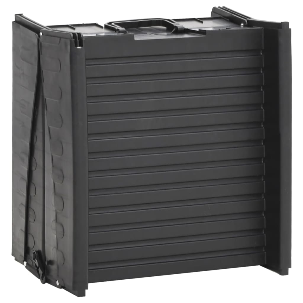 Sammenleggbar hunderampe svart 153x40x12,5 cm plast
