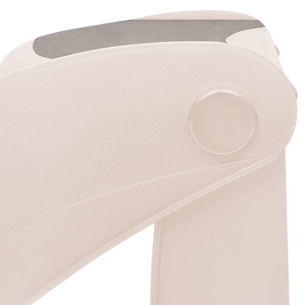 Sammenleggbar 3-trinns hundetrapp kremhvit 50x38x38 cm plast