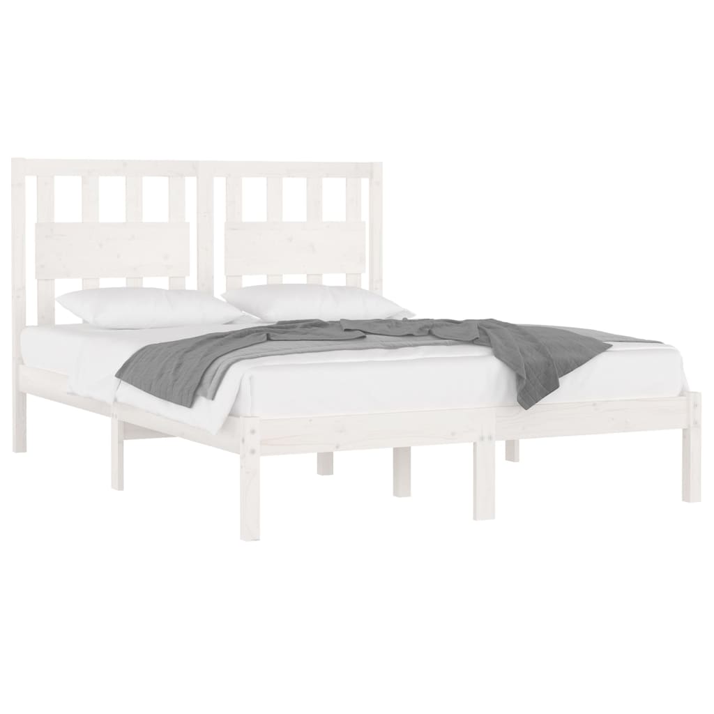 Sengeramme hvit heltre furu 135x190 cm Double