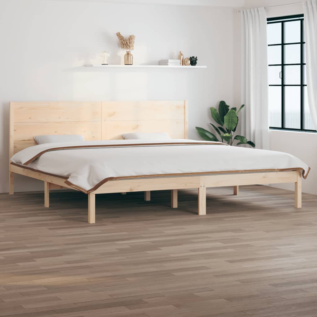 Sengeramme med madrass 200x200 cm heltre furu