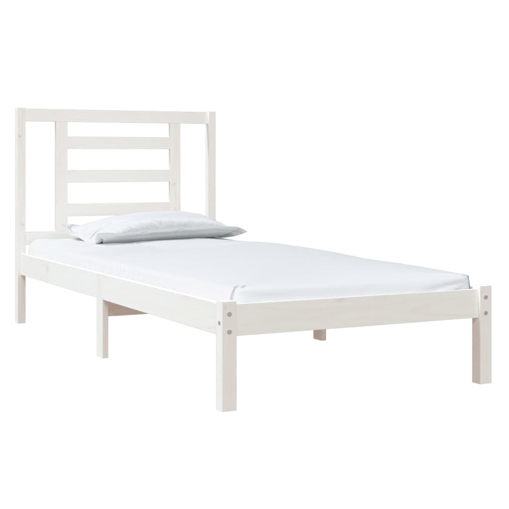Sengeramme uten madrass hvit 90x190 cm heltre furu