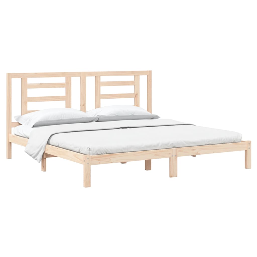 Sengeramme med madrass 200x200 cm heltre furu