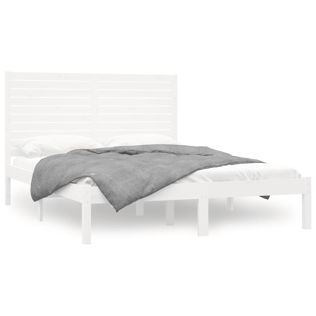 Sengeramme hvit heltre 140x200 cm