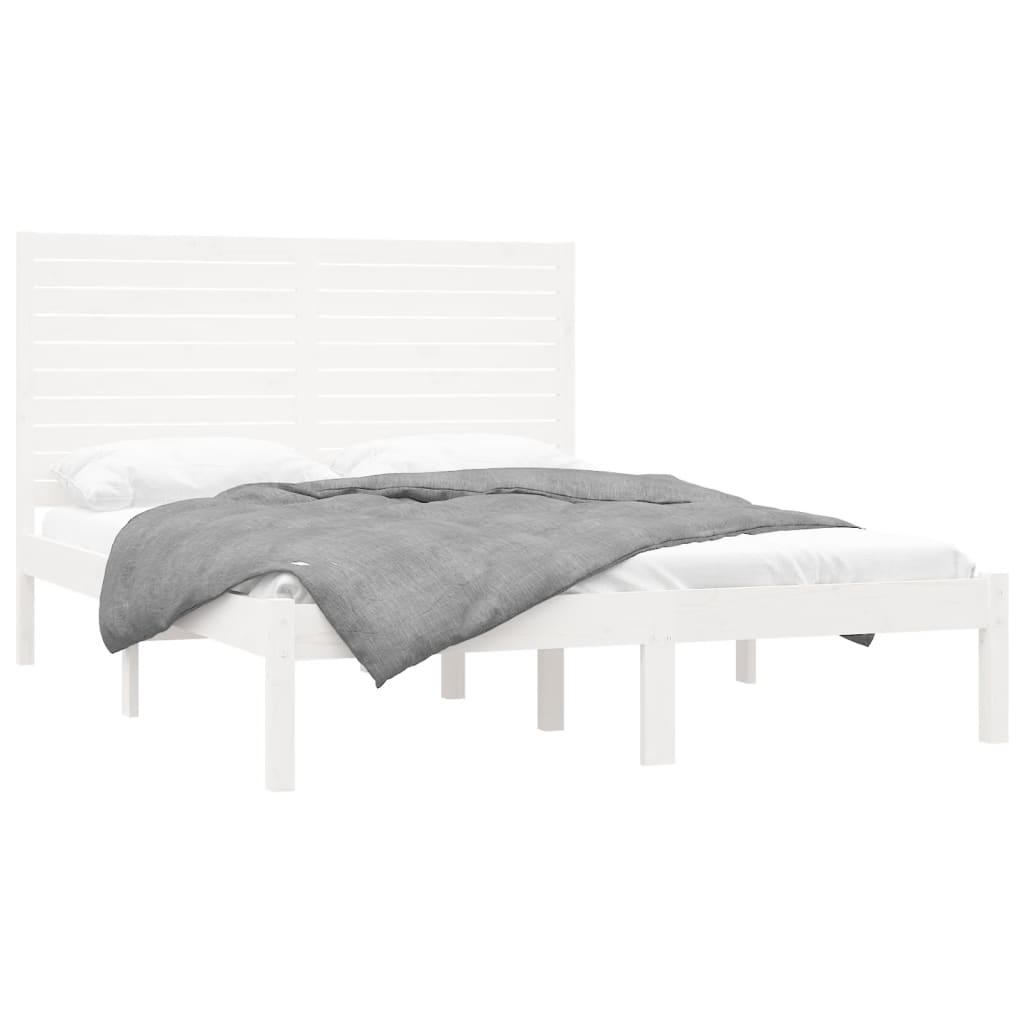 Sengeramme hvit heltre 140x200 cm