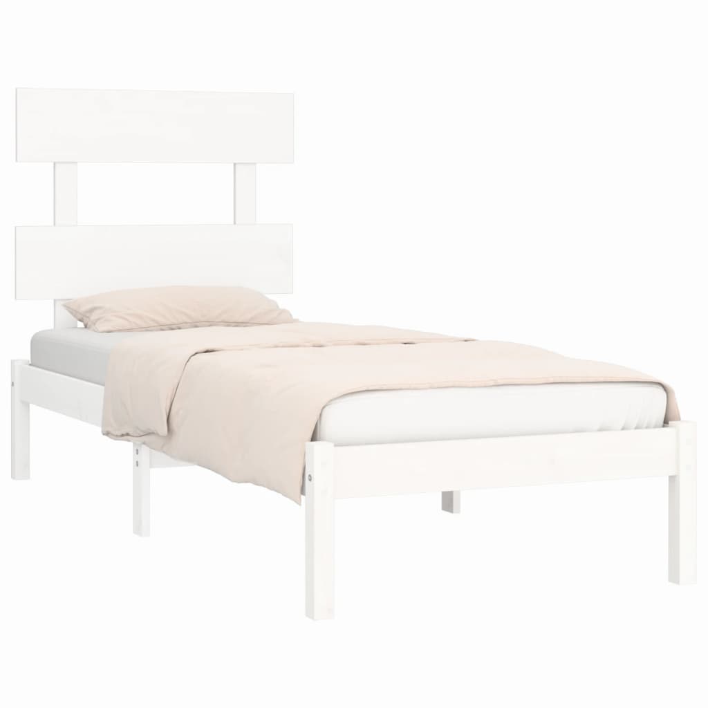 Sengeramme hvit heltre 90x190 cm Single