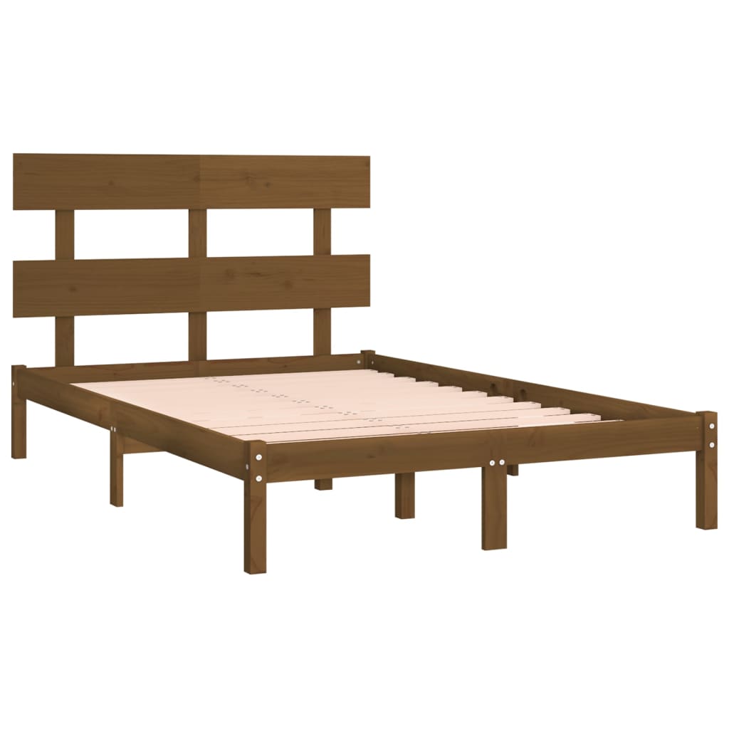 Sengeramme honningbrun heltre200x200 cm