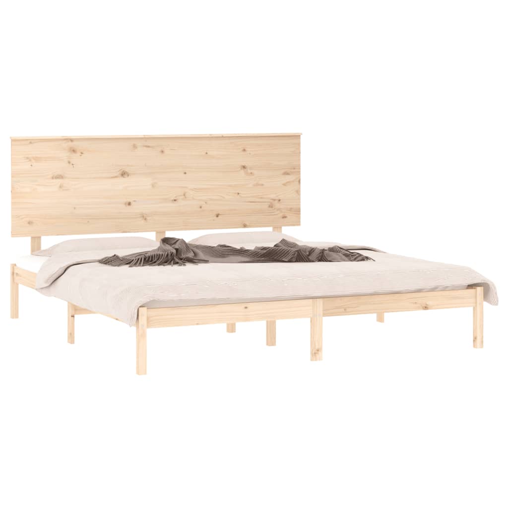 Sengeramme med madrass 200x200 cm heltre furu