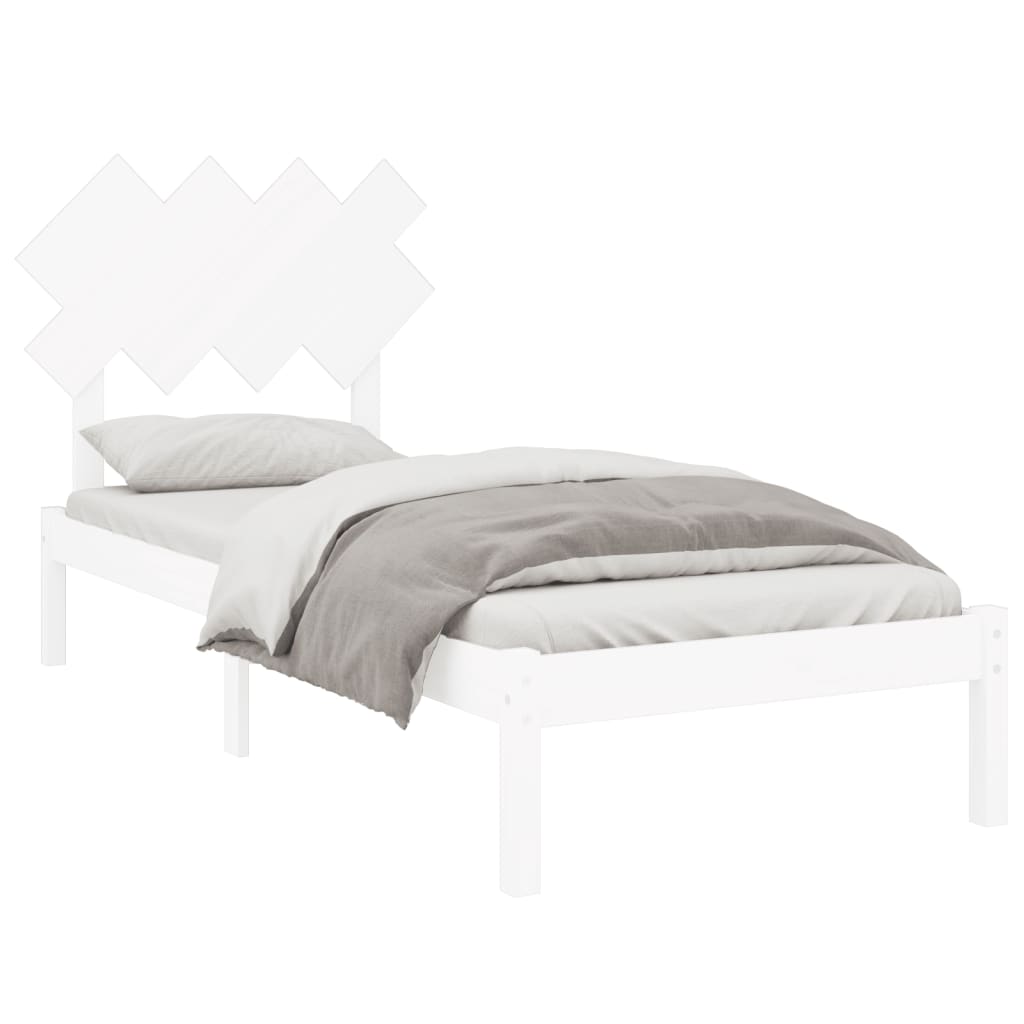 Sengeramme hvit 90x190 cm Single heltre