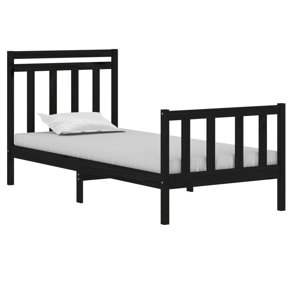Sengeramme svart heltre 75x190 cm Small Single