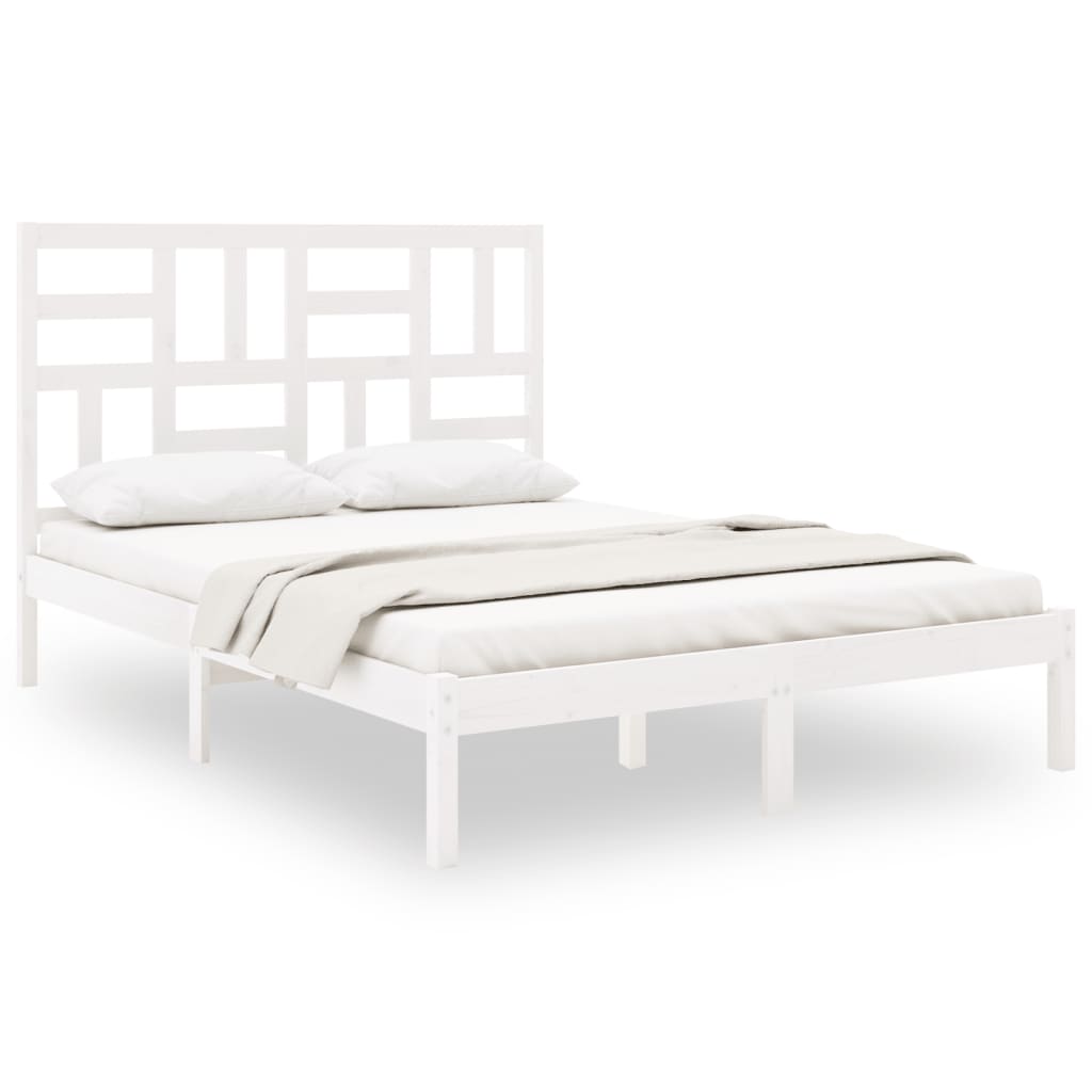 Sengeramme hvit heltre 140x200 cm