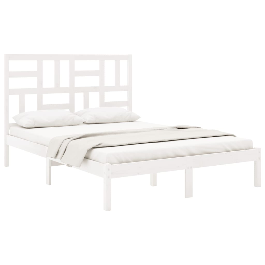 Sengeramme hvit heltre 140x200 cm