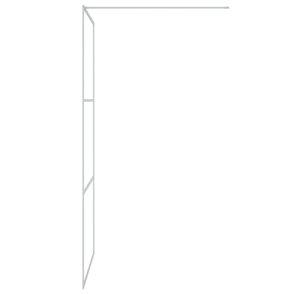 Dusjvegg sølv 100x195 cm klart ESG-glass
