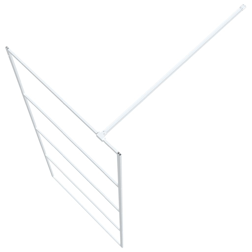 Dusjvegg hvit 80x195 cm klart ESG-glass
