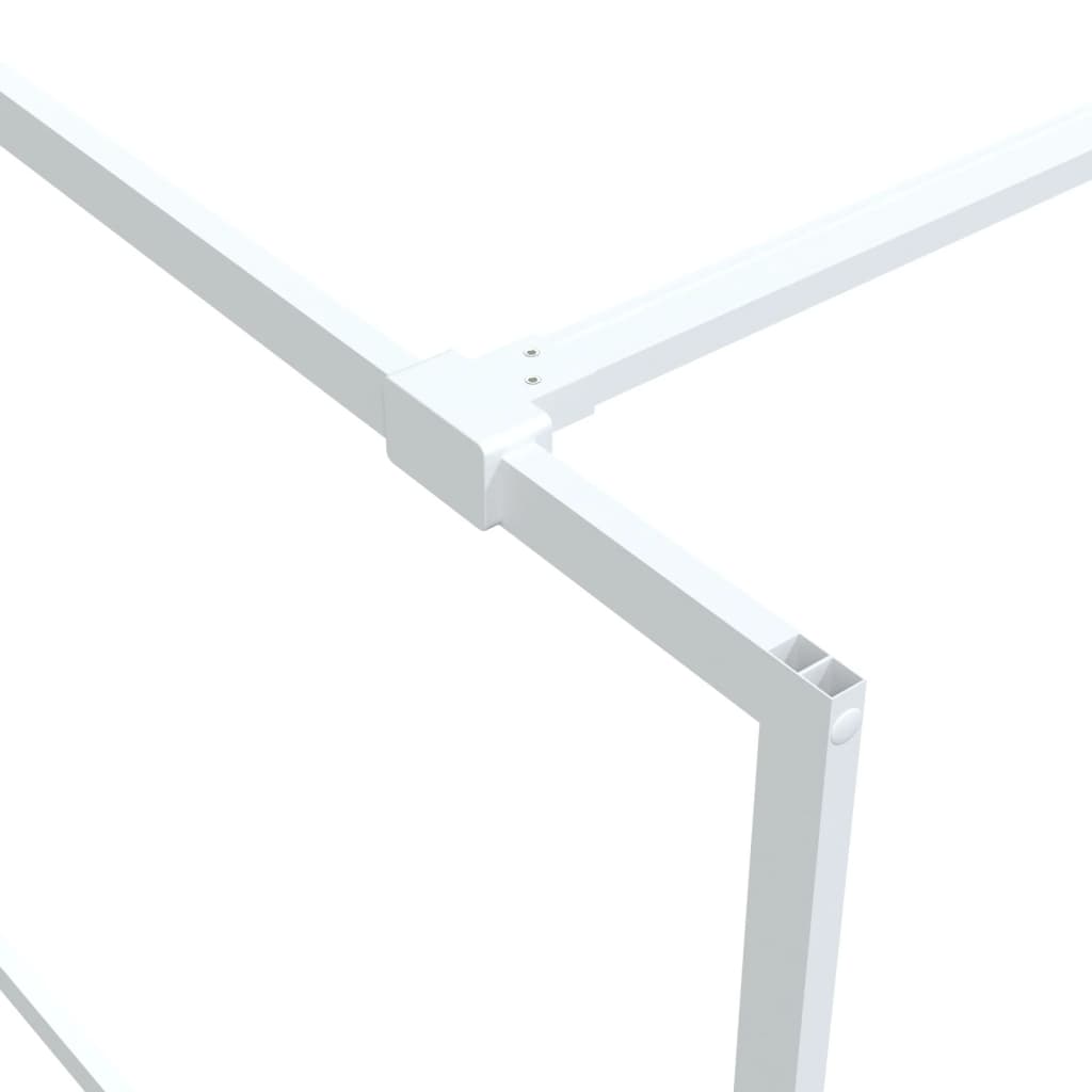 Dusjvegg hvit 80x195 cm klart ESG-glass