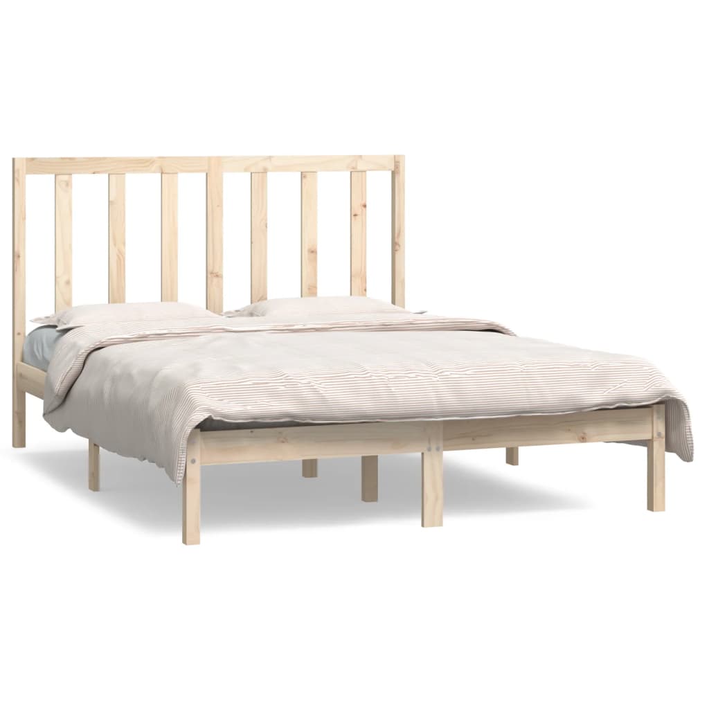 Sengeramme uten madrass hvit 135x190 cm heltre furu