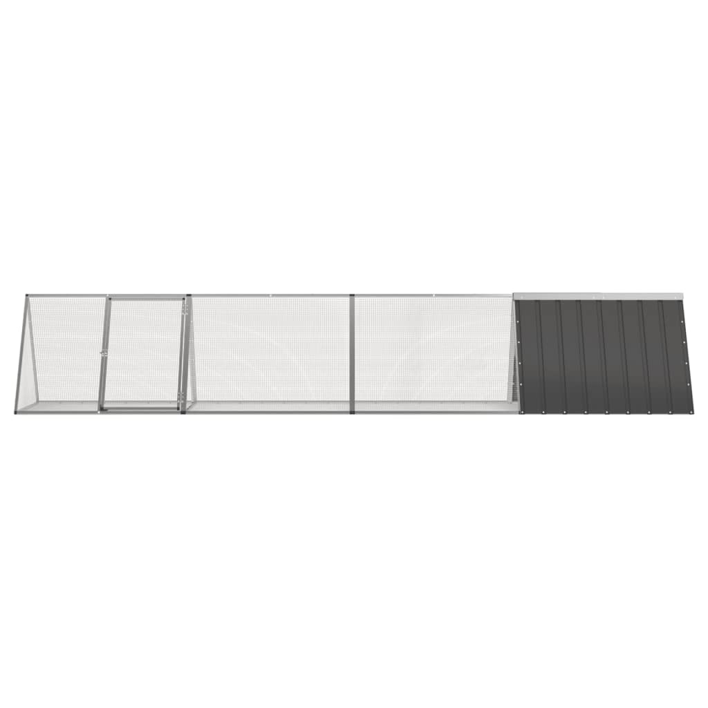 Kaninbur antrasitt 403,5x80,5x71 cm galvanisert stål