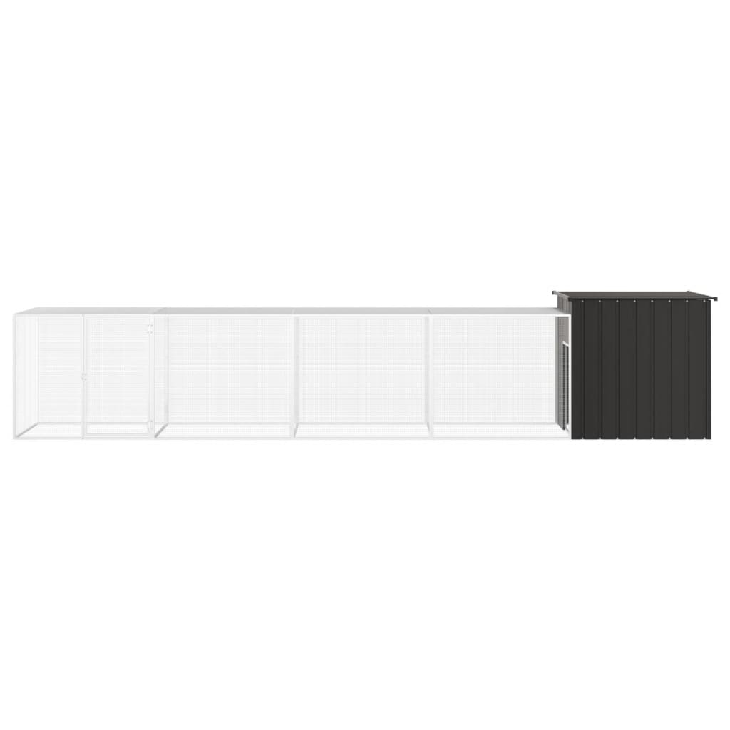 Kyllingbur antrasitt 500x91x100 cm galvanisert stål