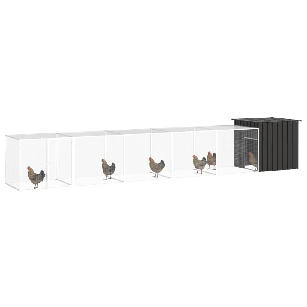 Kyllingbur antrasitt 600x91x100 cm galvanisert stål