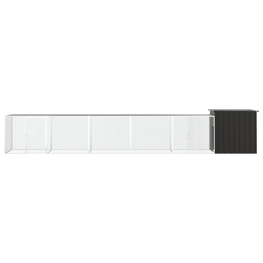 Kyllingbur antrasitt 600x91x100 cm galvanisert stål