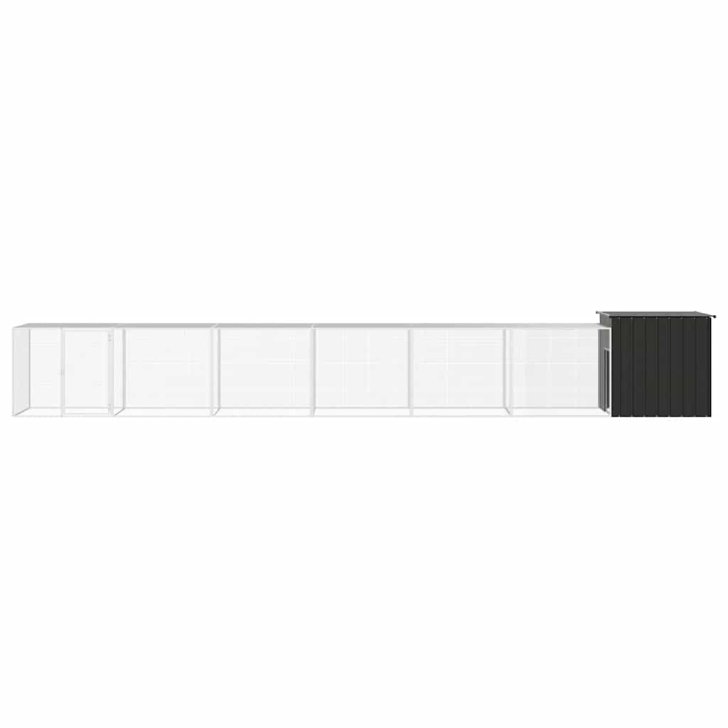 Kyllingbur antrasitt 700x91x100 cm galvanisert stål