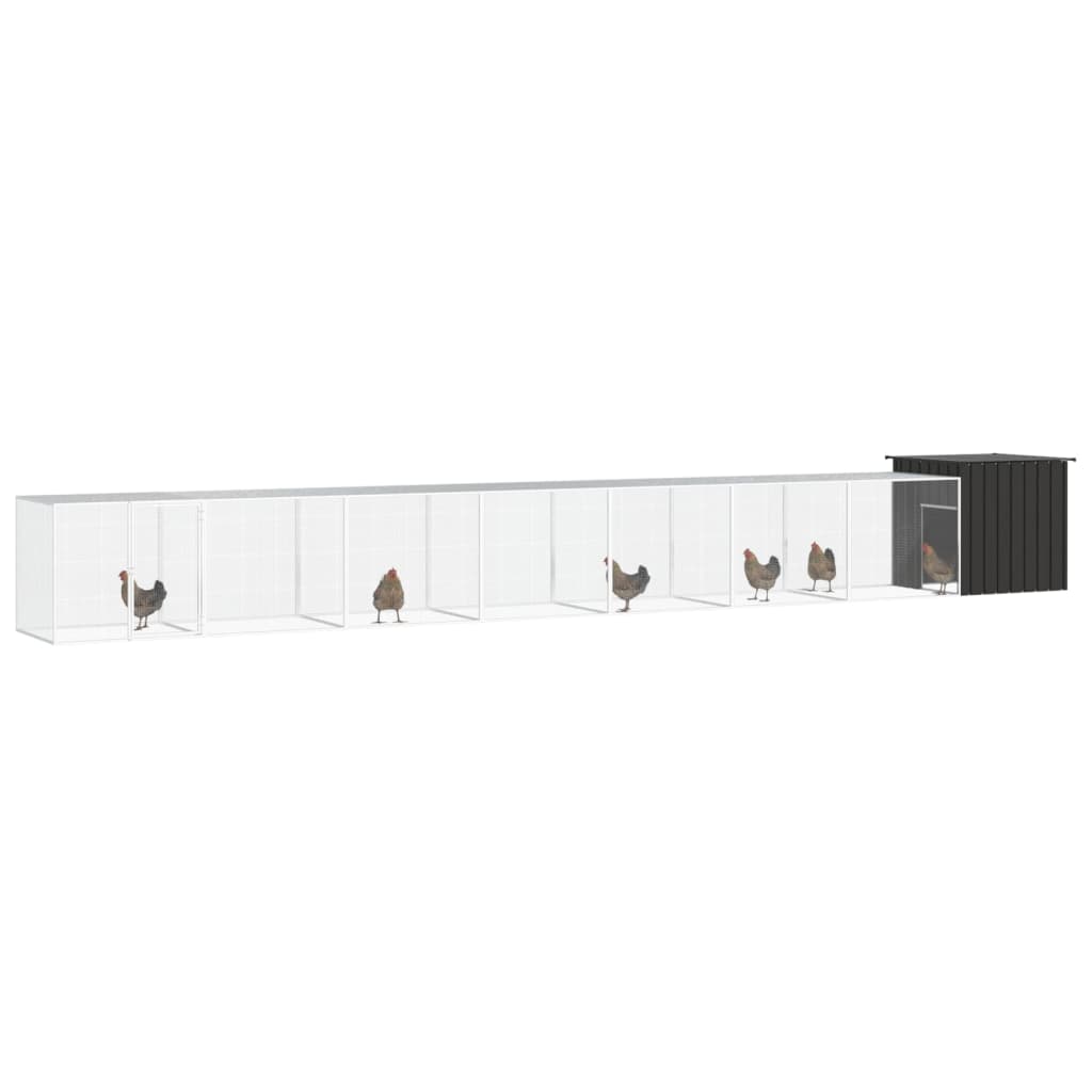 Kyllingbur antrasitt 800x91x100 cm galvanisert stål