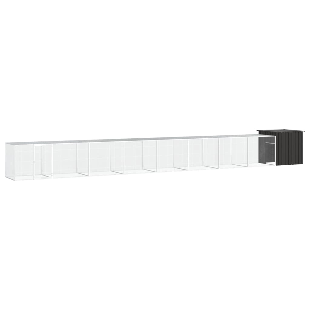 Kyllingbur antrasitt 900x91x100 cm galvanisert stål