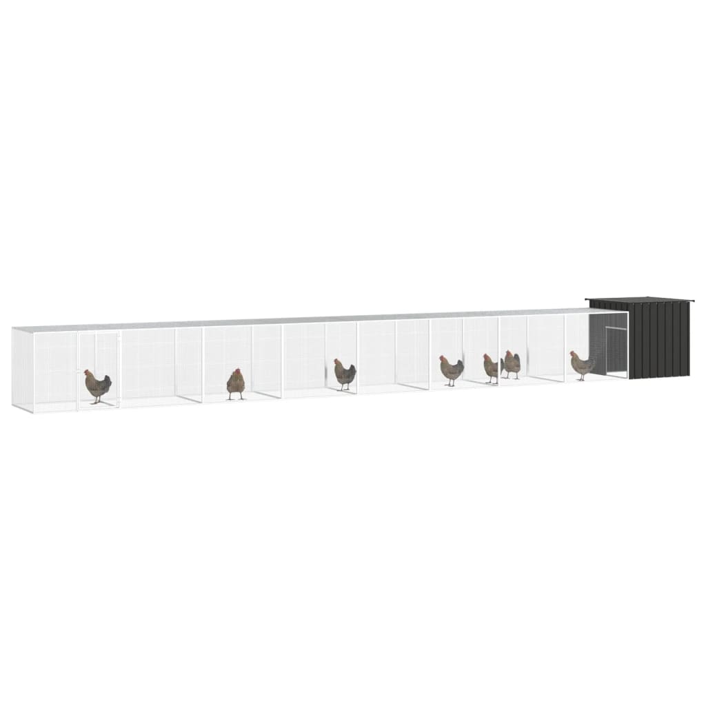 Kyllingbur antrasitt 900x91x100 cm galvanisert stål