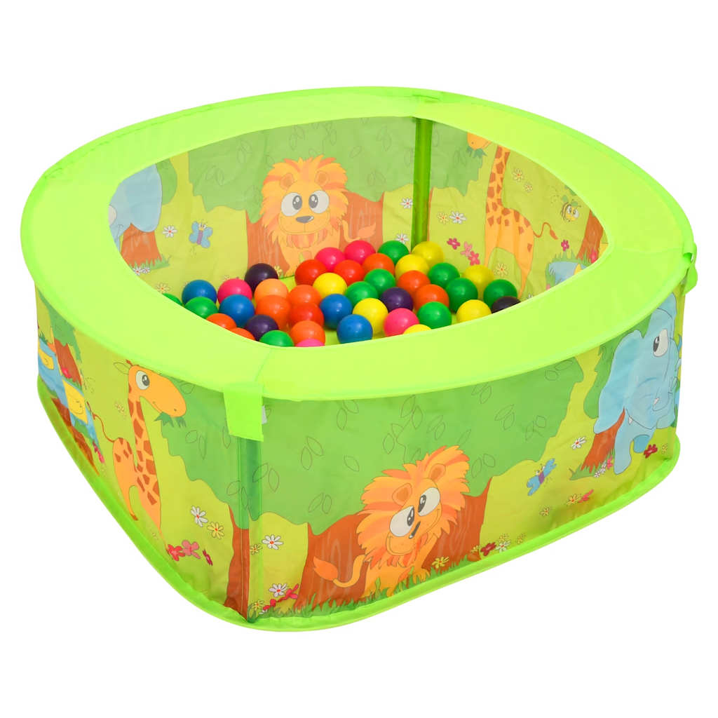 Ballbasseng med 300 baller for barn 75x75x32 cm