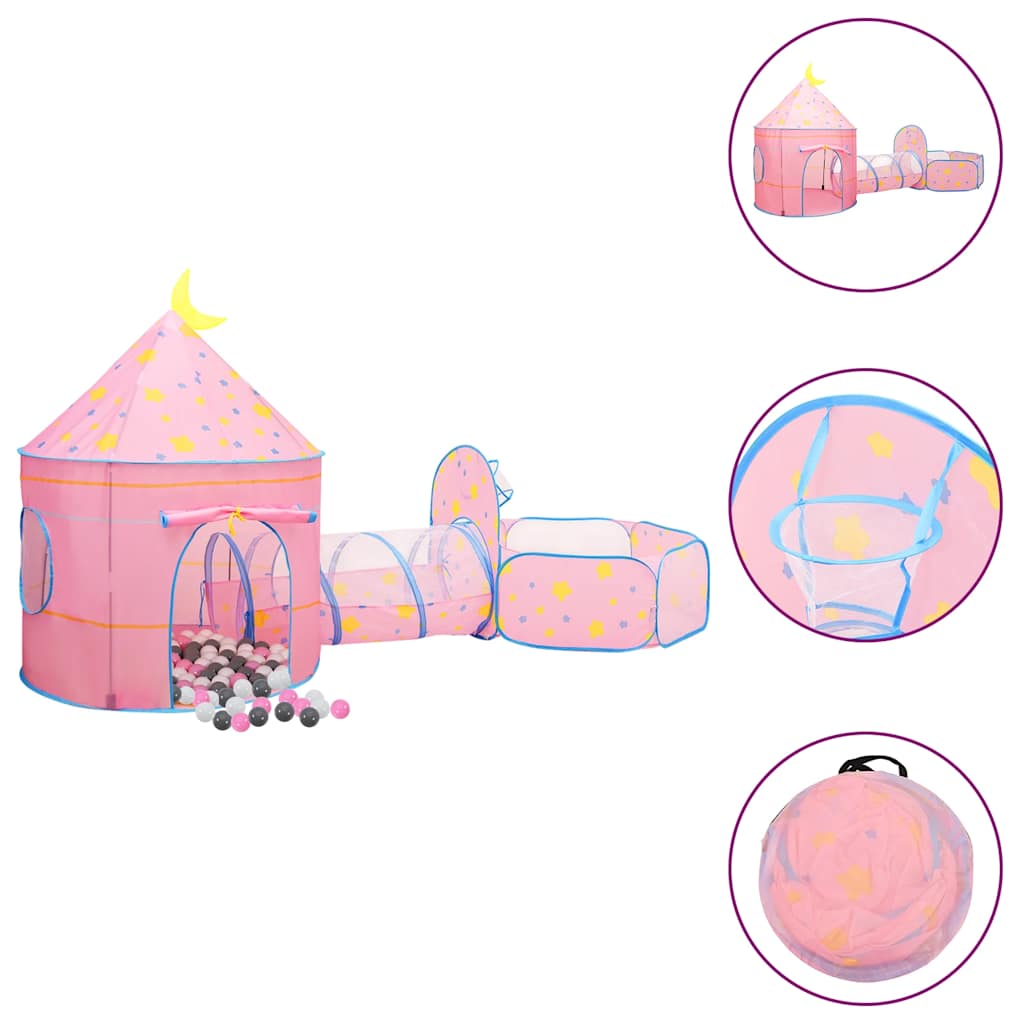 Leketelt med 250 baller rosa 301x120x128 cm