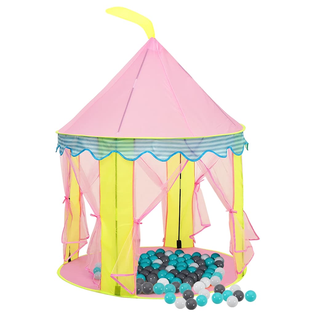 Leketelt med 250 baller rosa 100x100x127 cm