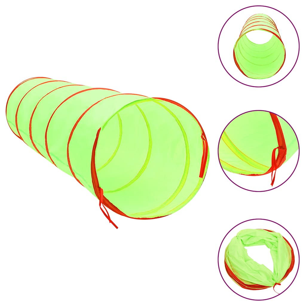 Leketunnel for barn med 250 baller grønn 175 cm polyester