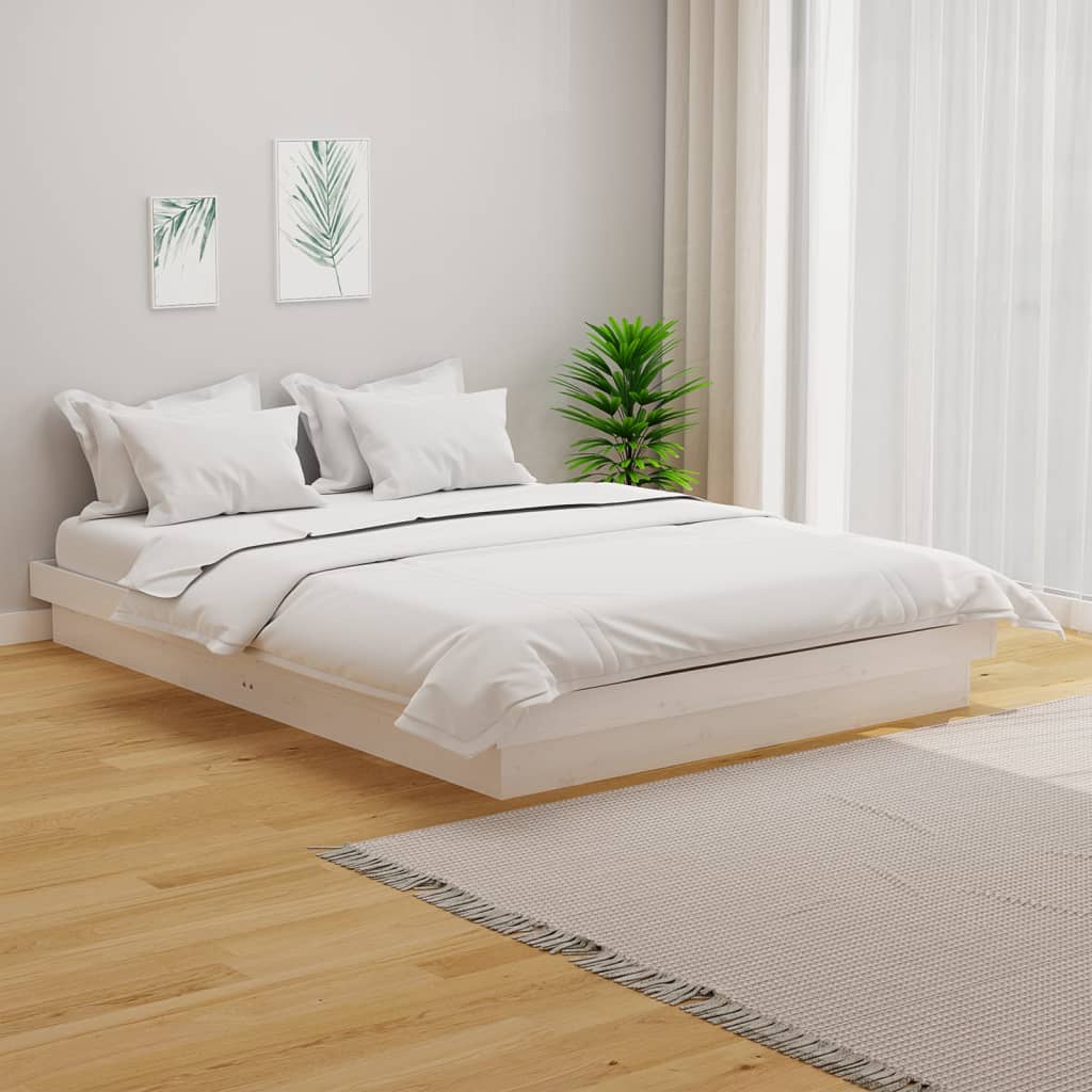 Sengeramme hvit heltre 140x200 cm