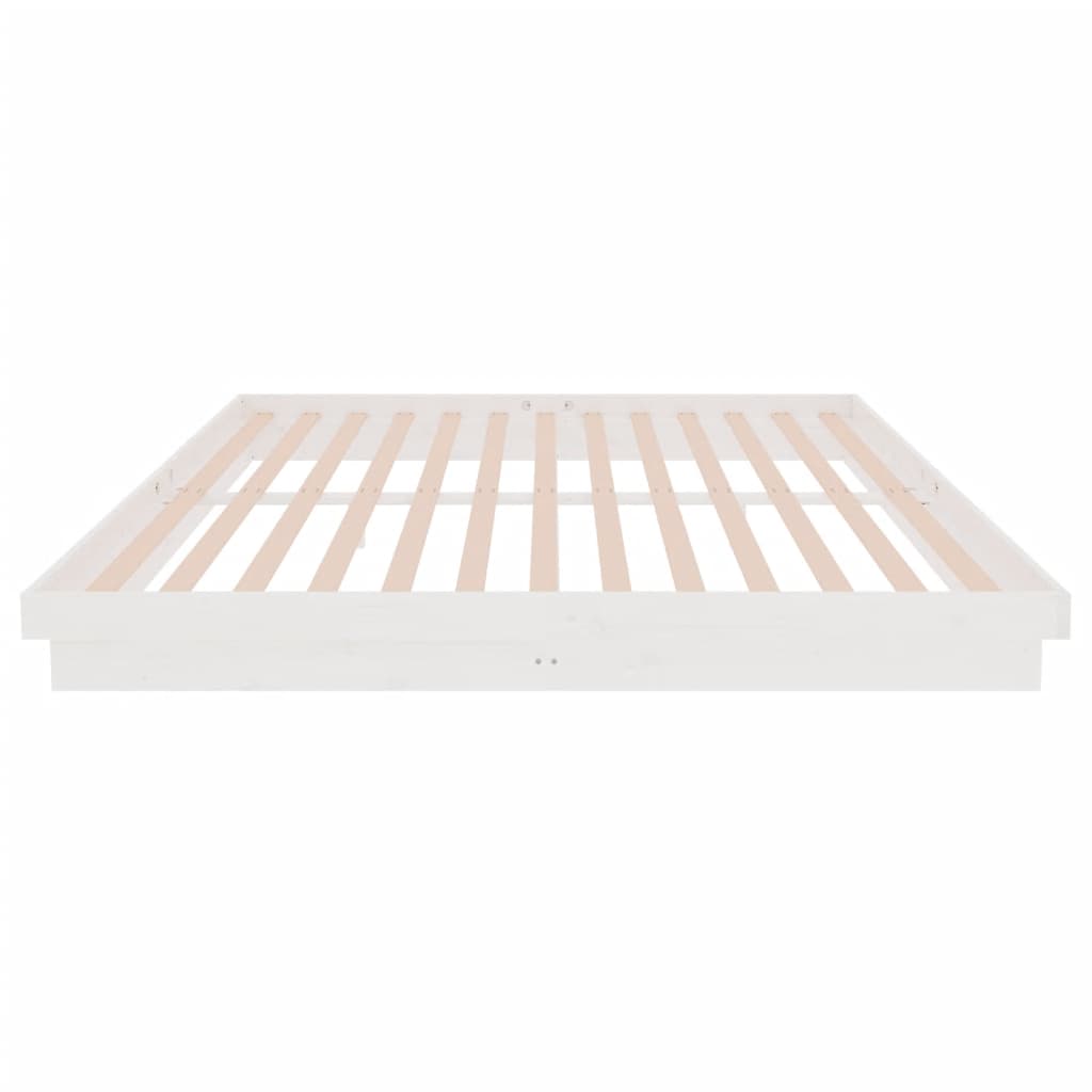 Sengeramme hvit heltre 200x200 cm