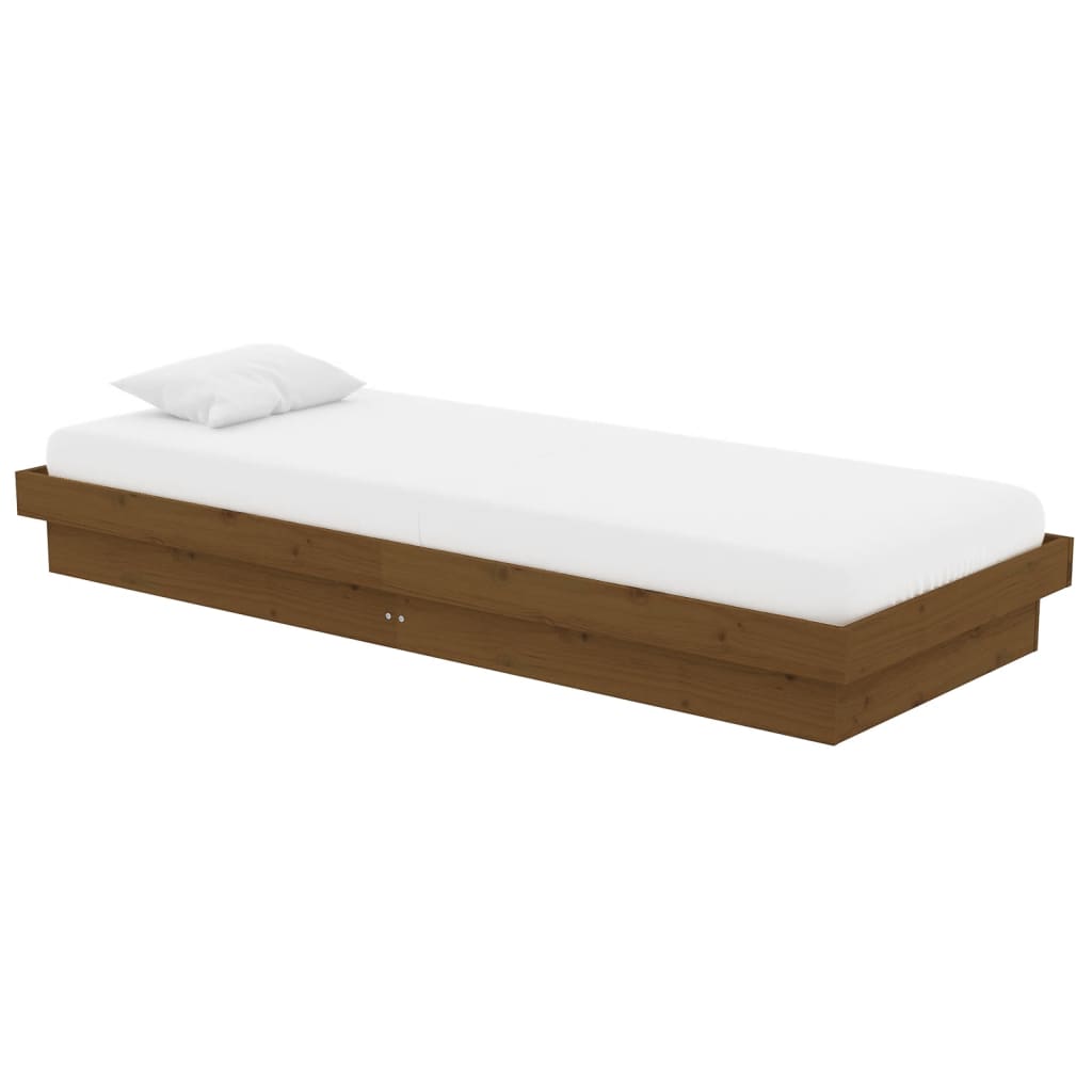 Sengeramme honningbrun heltre 75x190 cm Small Single