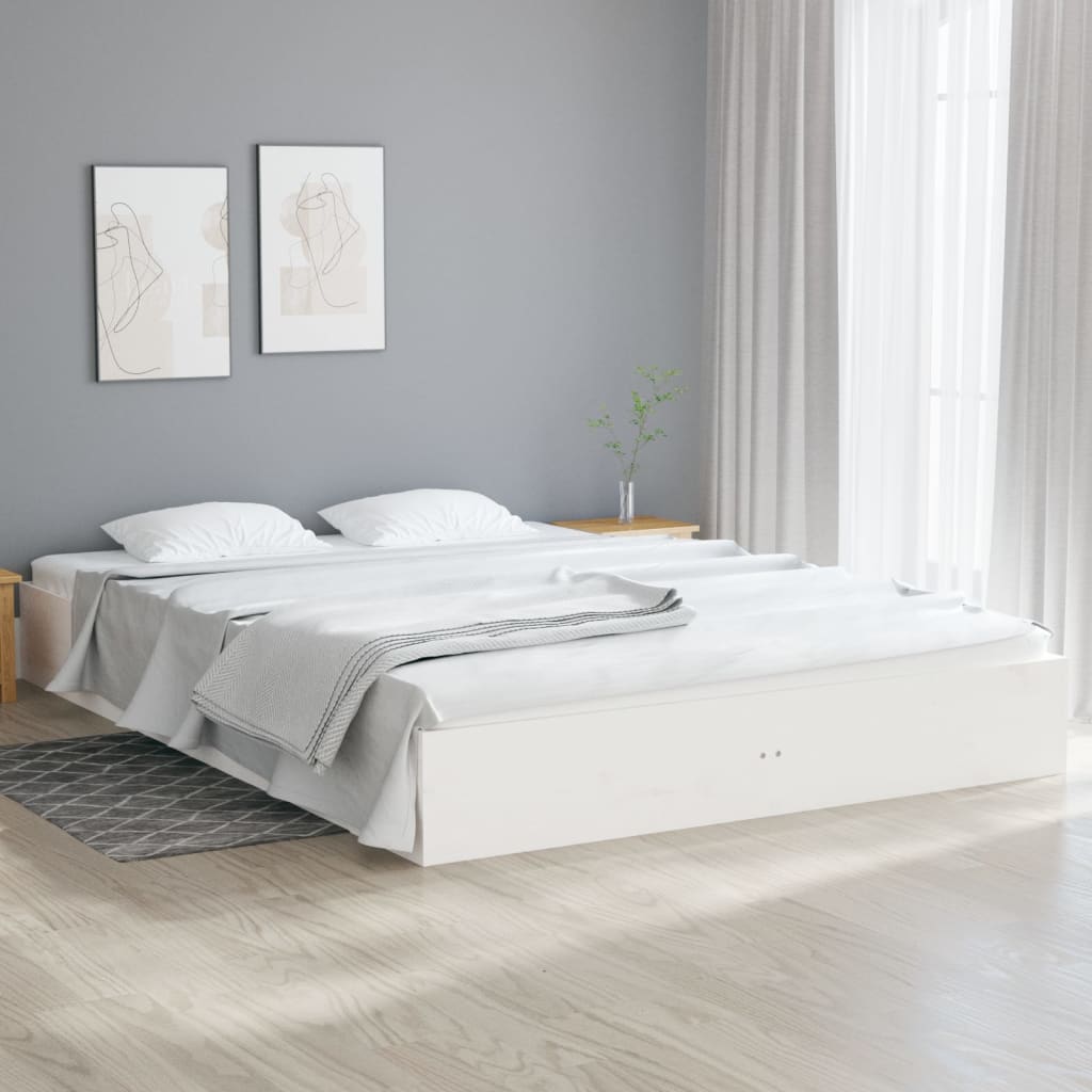 Sengeramme hvit heltre 140x200 cm