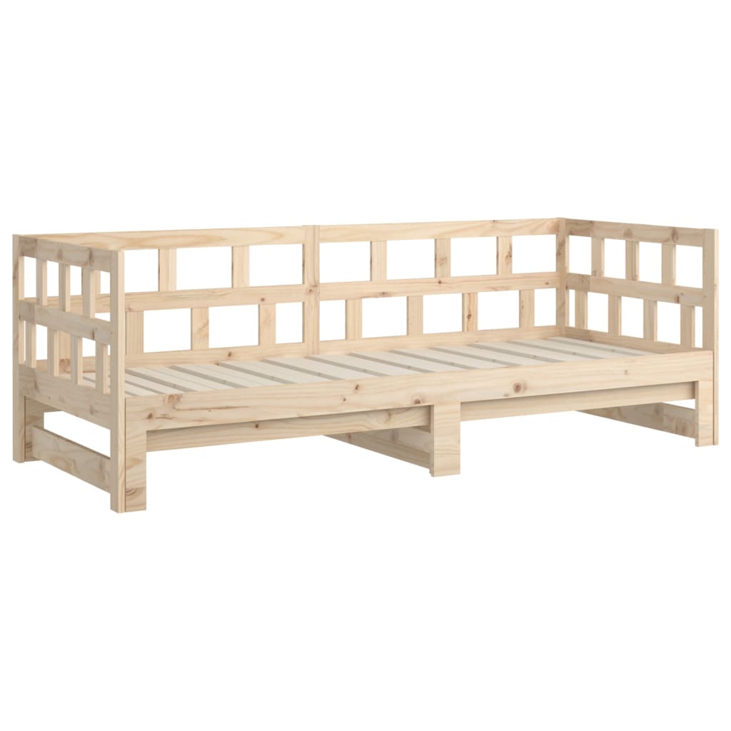 Uttrekkbar dagseng heltre furu 2x(80x200) cm vidaXL