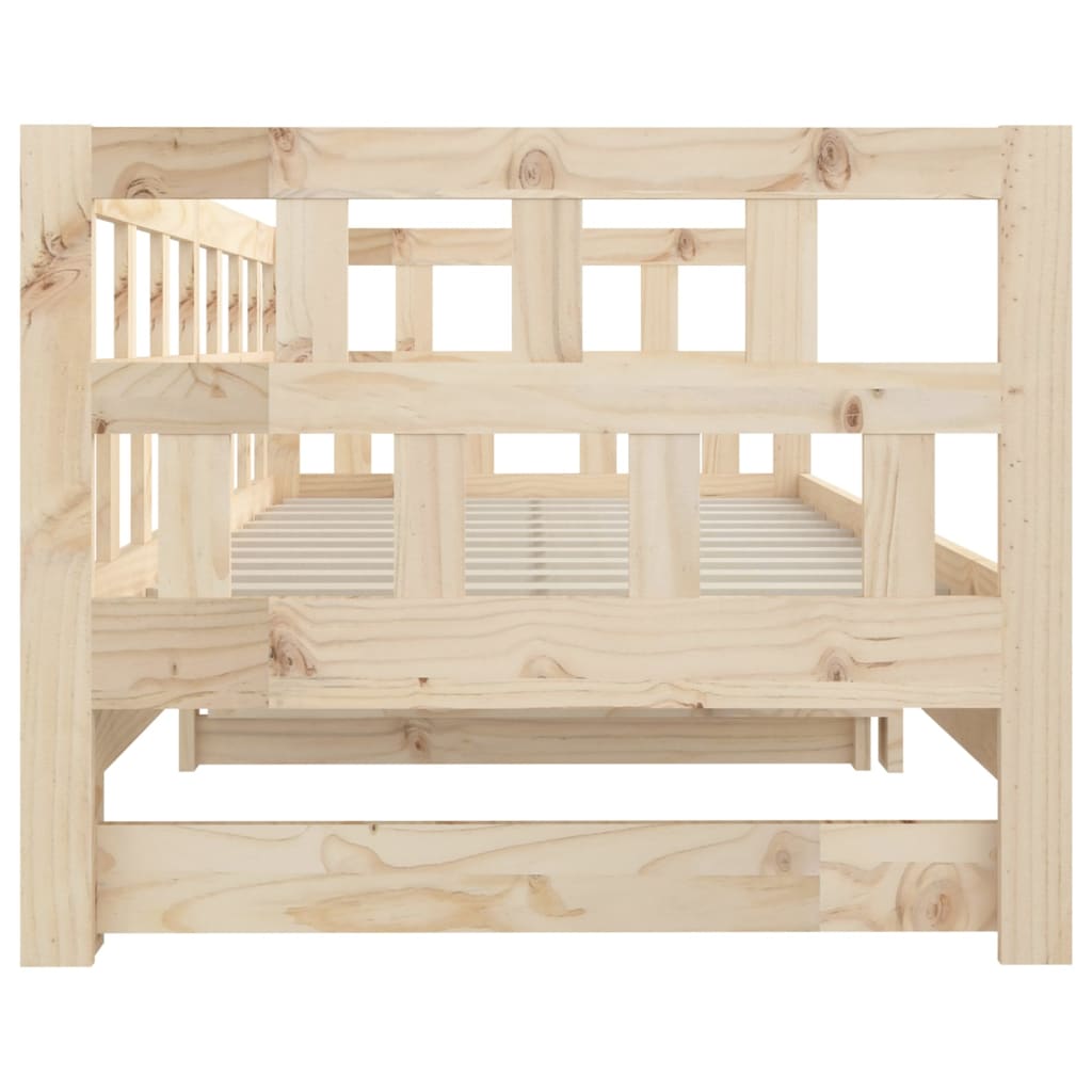 Uttrekkbar dagseng heltre furu 2x(80x200) cm vidaXL