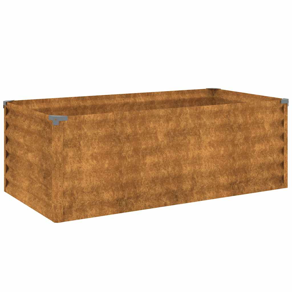 Høybed til hage 100x50x36 cm cortenstål