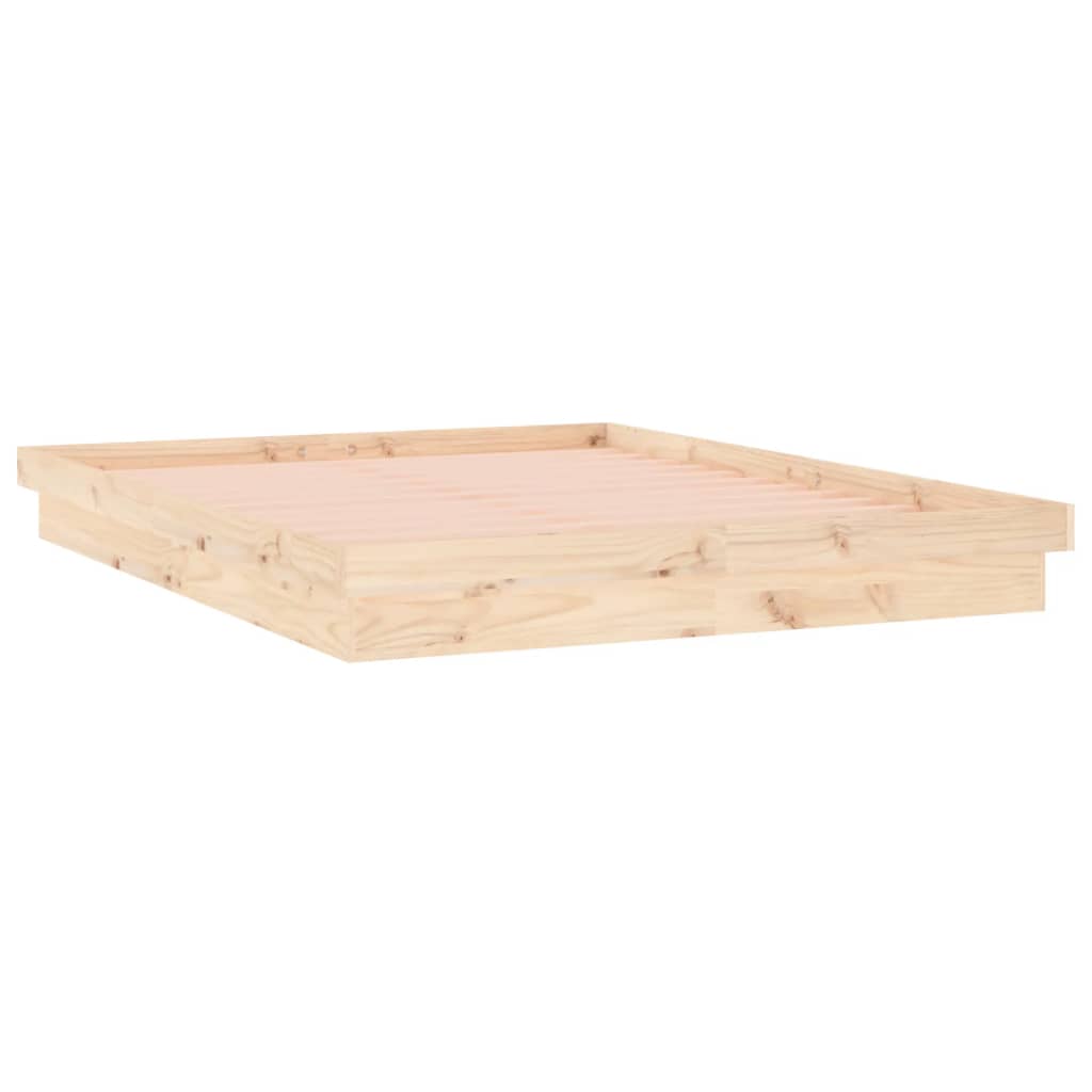 Sengeramme med LED 140x190 cm heltre