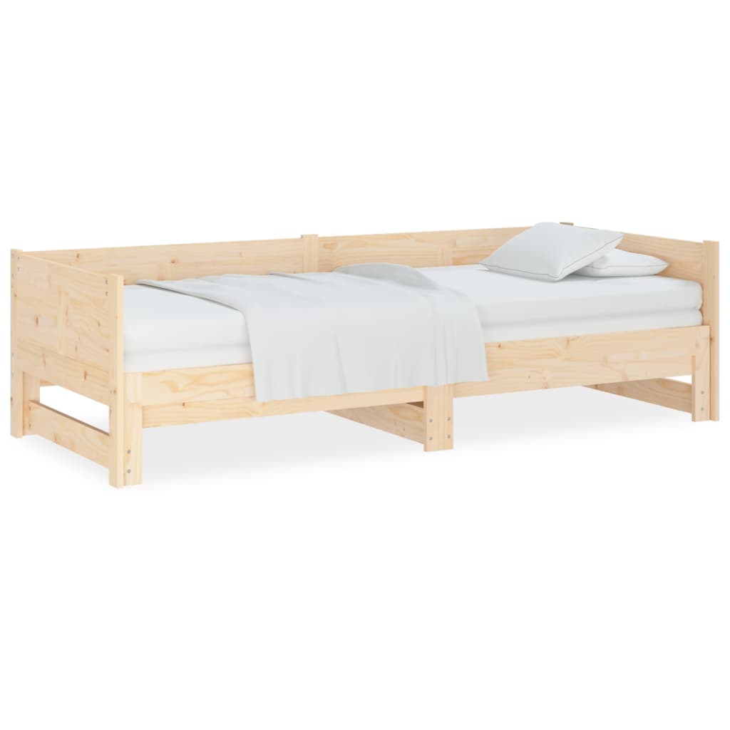 Uttrekkbar dagseng heltre furu 2x(90x190) cm
