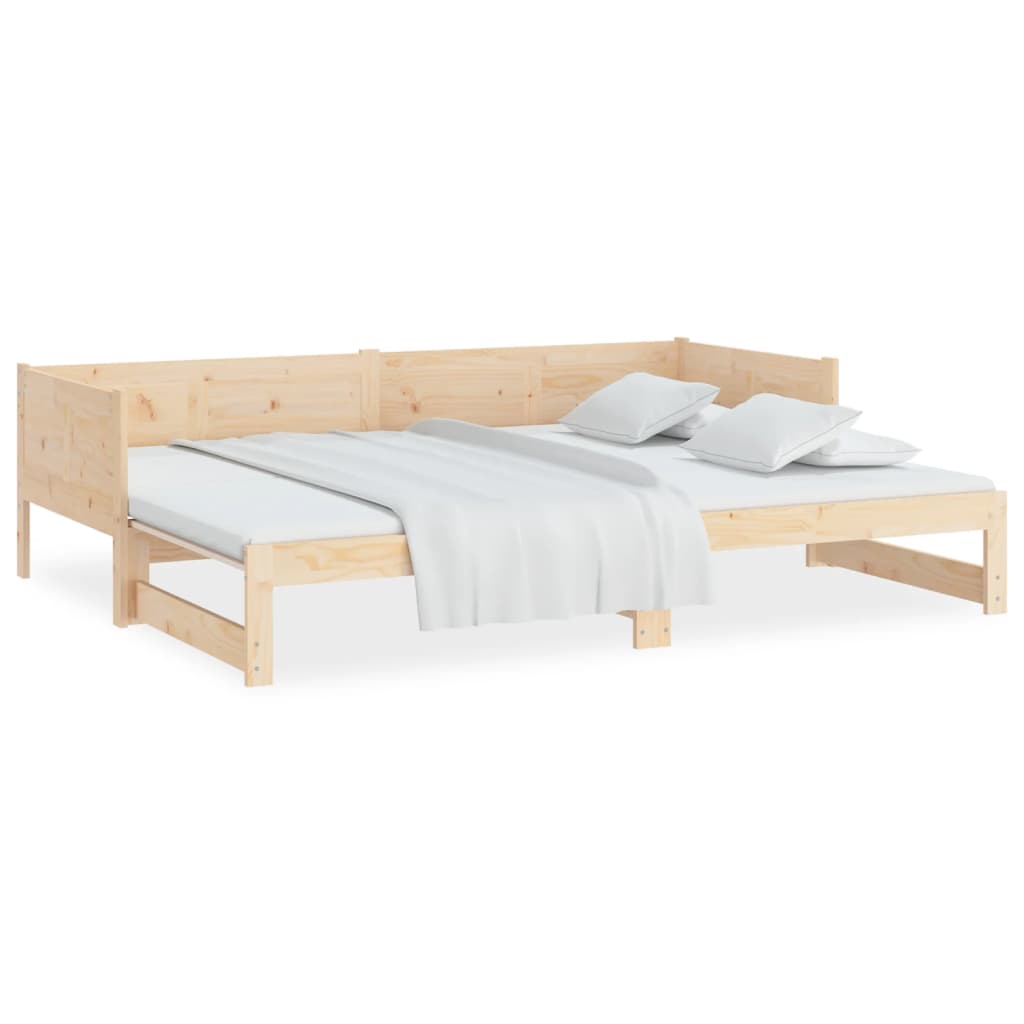 Uttrekkbar dagseng heltre furu 2x(90x190) cm
