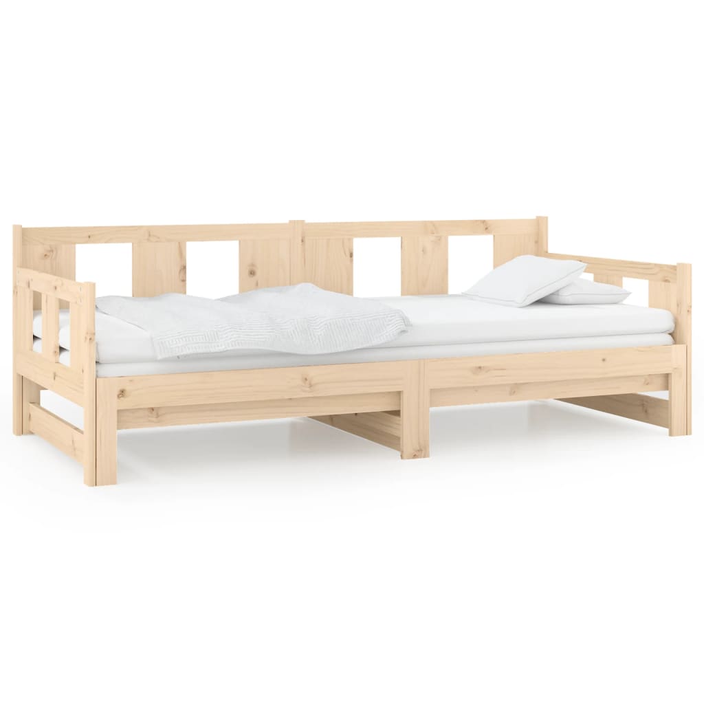 Uttrekkbar dagseng heltre furu 2x(90x190) cm
