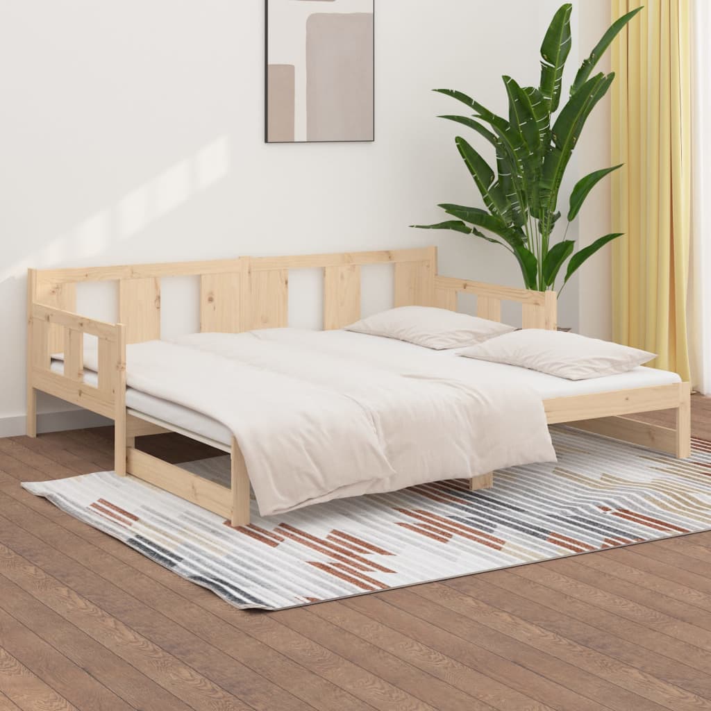 Uttrekkbar dagseng heltre furu 2x(90x190) cm