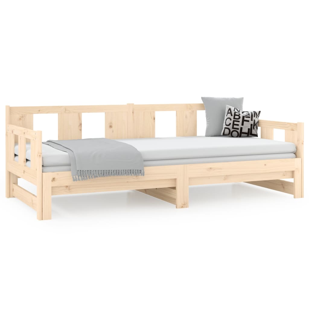 Uttrekkbar dagseng heltre furu 2x(90x190) cm