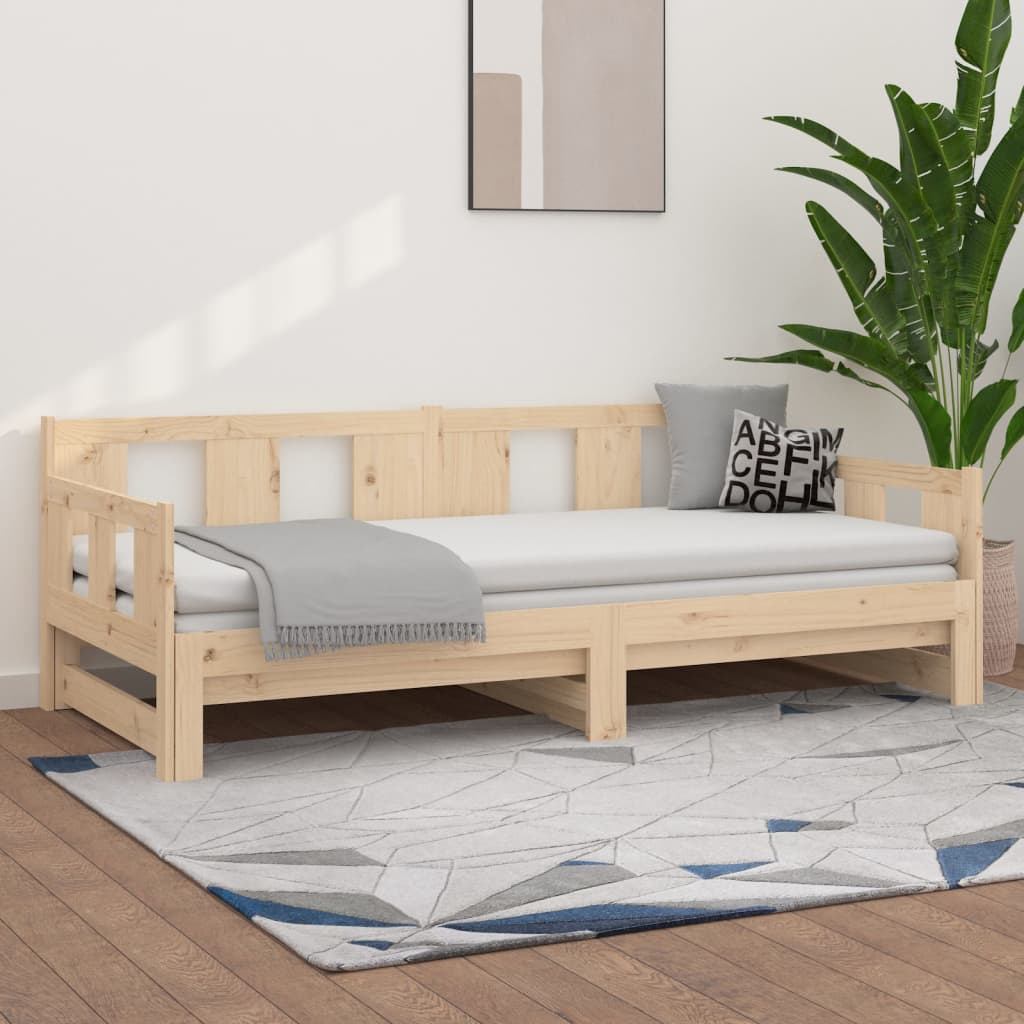 Uttrekkbar dagseng heltre furu 2x(90x190) cm